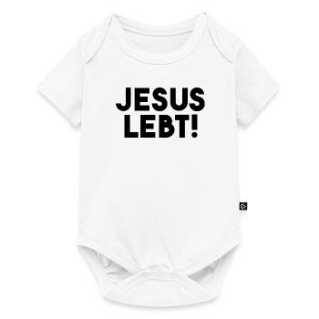 Jesus lebt - minimalistisch - Baby Premium Kurzarmbody - Weiß - Vorne