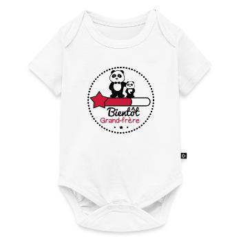 Bientôt grand-frère , Futur grand frère - Body à manches courtes Premium Bébé - blanc - Devant