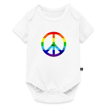 Signe de la paix - Paix et harmonie - Body à manches courtes Premium Bébé - blanc - Devant