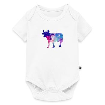 Galaxy Cow Space Gift - Baby Premium short-sleeve bodysuit - white - Front