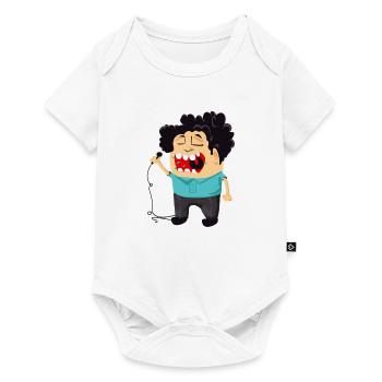 Karaoke singer doodle art - Baby Premium short-sleeve bodysuit - white - Front