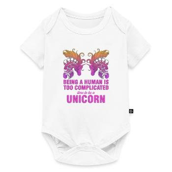 Il est temps d'être une licorne - Body à manches courtes Premium Bébé - blanc - Devant