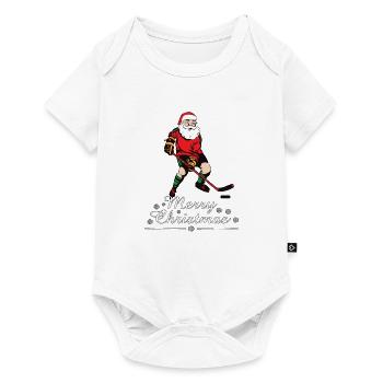 Hockey Santa Joyeux Noël - Body à manches courtes Premium Bébé - blanc - Devant