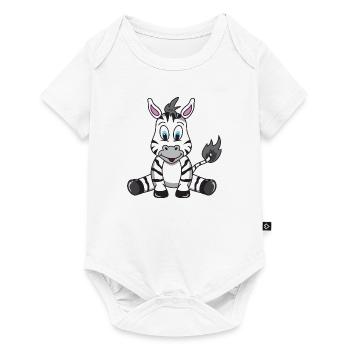 zèbre - Body à manches courtes Premium Bébé - blanc - Devant