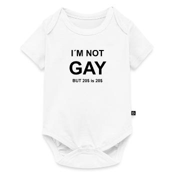 Not gay - Baby Premium short-sleeve bodysuit - white - Front