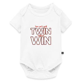 Twins Twin Zwilling Zwillinge Zugewinn Gewinner - Baby Premium Kurzarmbody - Weiß - Vorne