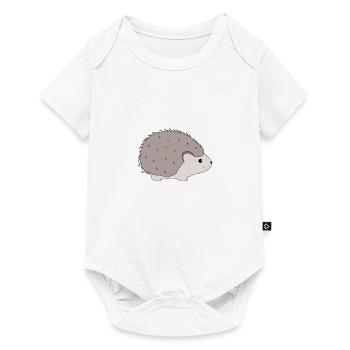 Animal motif hedgehog sting Hand-drawn children's shirt - Baby Premium short-sleeve bodysuit - white - Front