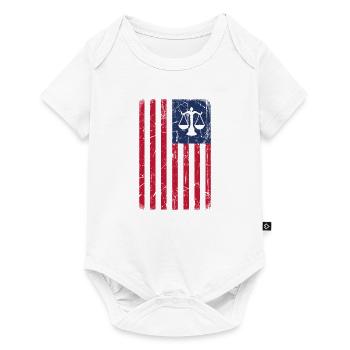lawyer justice justice usa america flag proudly hei - Baby Premium short-sleeve bodysuit - white - Front