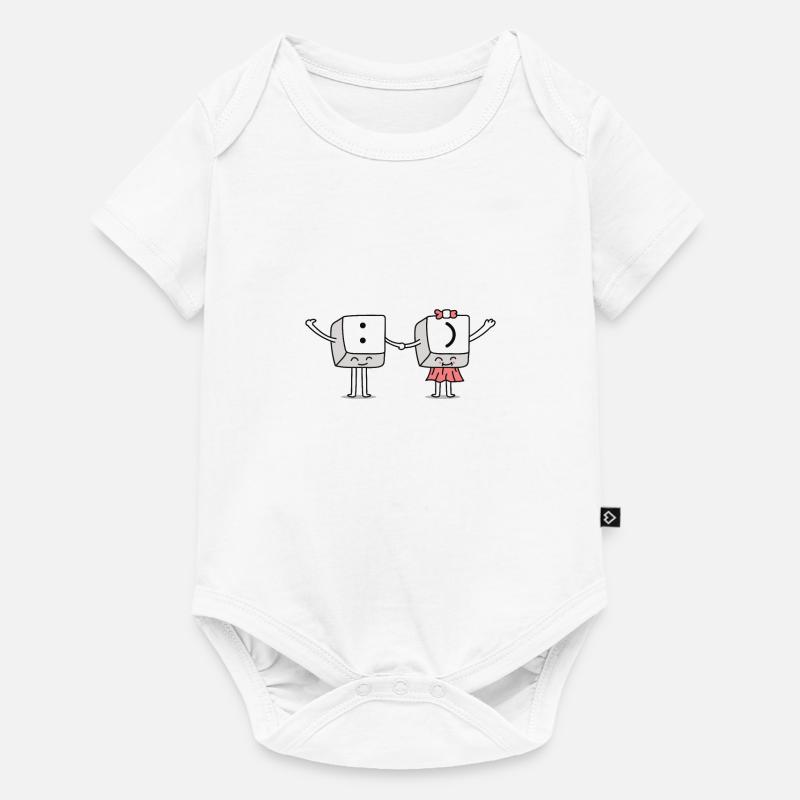Smile clavier - Body à manches courtes Premium Bébé - blanc