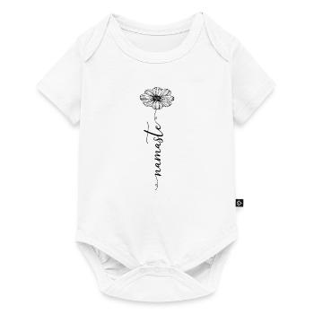 Cadeau spirituel de méditation yoga yoga fleur - Body à manches courtes Premium Bébé - blanc - Devant
