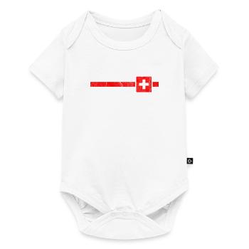 Switzerland Flag Flag Retro Suisse Jersey Gift - Baby Premium short-sleeve bodysuit - white - Front
