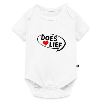 doeslief commentaire aimant avec cœur - Body à manches courtes Premium Bébé - blanc - Devant