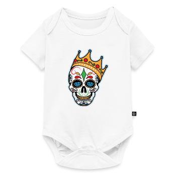 BIG Sugar Skull Old School Rap Rappeur Hip Hop - Body à manches courtes Premium Bébé - blanc - Devant
