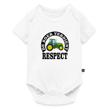 Les agriculteurs méritent le respect - Body à manches courtes Premium Bébé - blanc - Devant