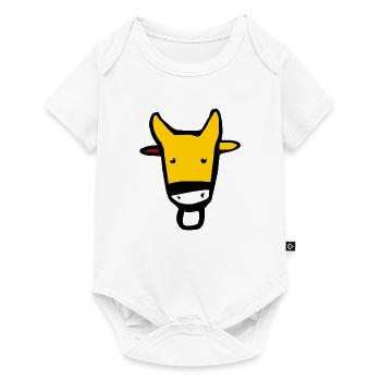 Stier in Gelb - Baby Premium Kurzarmbody - Weiß - Vorne