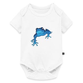 Poison dart frog from the rain forest blue dart frog - Baby Premium short-sleeve bodysuit - white - Front