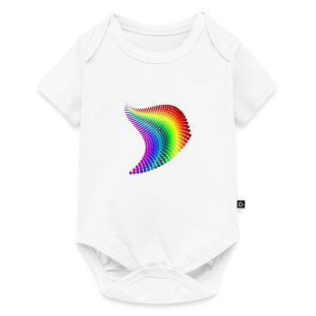 regenbogen - Baby Premium Kurzarmbody - Weiß - Vorne