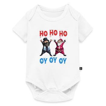 Ho Ho Ho Oy Oy Oy Funny Christmas Santa Hanukkah J - Baby Premium short-sleeve bodysuit - white - Front