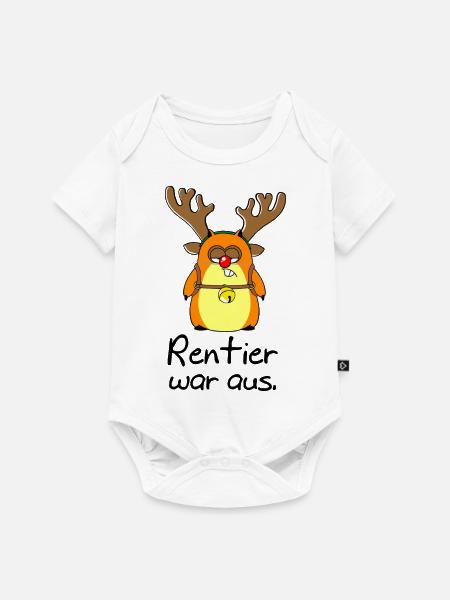 Rentier war aus - Tasse - Baby Premium Kurzarmbody - Weiß