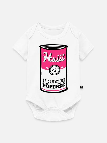 Poperze - Baby Premium Kurzarmbody - Weiß