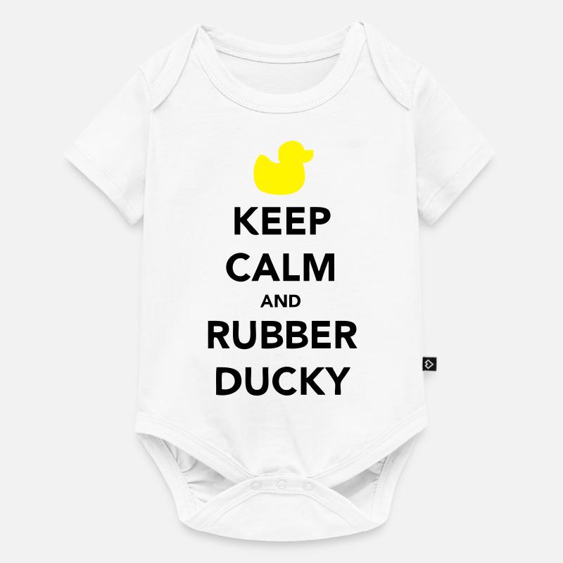 Keep Calm and Rubber Ducky - Baby Premium Kurzarmbody - Weiß