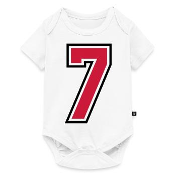 sports jersey number 7 seven - Body à manches courtes Premium Bébé - blanc - Devant