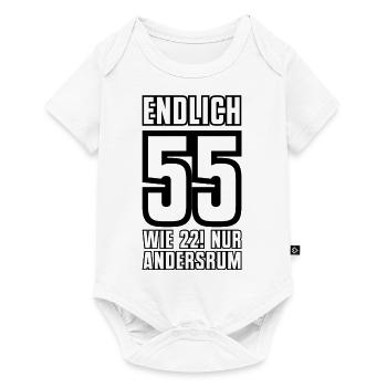 Enfin 55 comme 22 seulement l’autre anniversaire de l’anniversaire - Body à manches courtes Premium Bébé - blanc - Devant