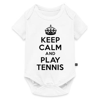 keep calm and play tennis - Baby Premium short-sleeve bodysuit - white - Front