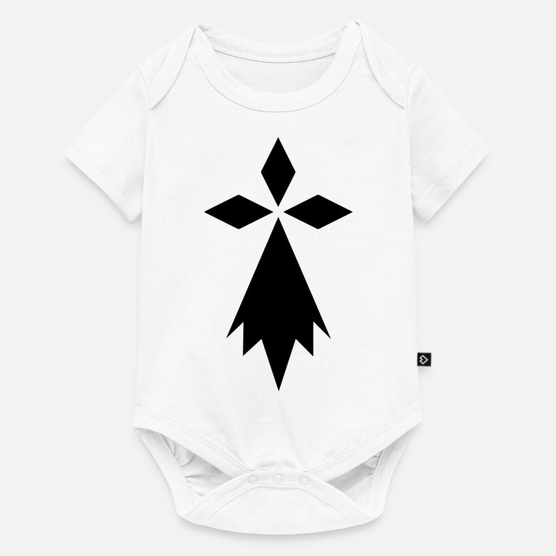 Hermine Bretagne drapeau - Body à manches courtes Premium Bébé - blanc