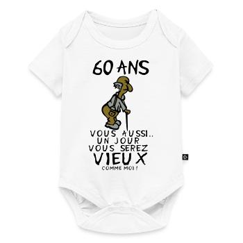 60 year old man birthday humou - Baby Premium short-sleeve bodysuit - white - Front