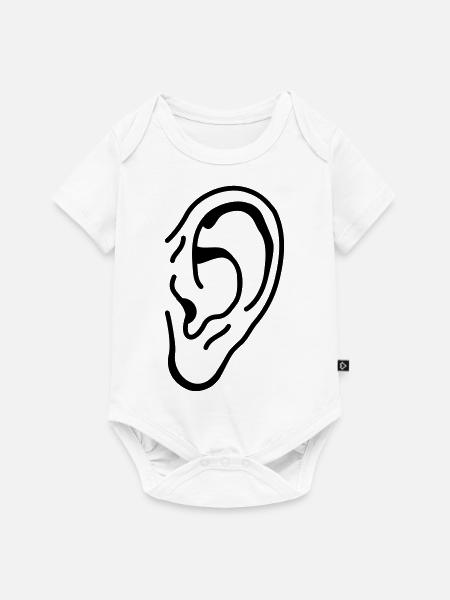 Ohr - Baby Premium Kurzarmbody - Weiß
