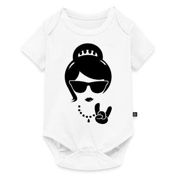 swag coole frau mutter swag hipster madchen boss - Baby Premium Kurzarmbody - Weiß - Vorne