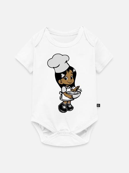 kochen kleines mädchen - Baby Premium Kurzarmbody - Weiß
