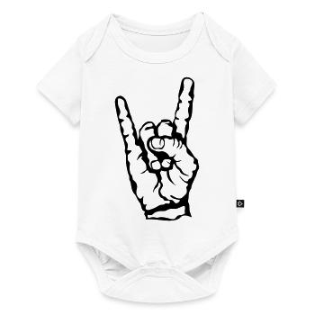 symbole hard rock signe 23072 - Body à manches courtes Premium Bébé - blanc - Devant