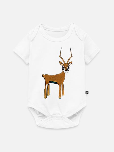 gazelle - Baby Premium Kurzarmbody - Weiß