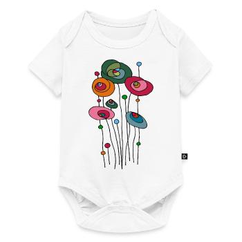 Colorful flowers - Baby Premium short-sleeve bodysuit - white - Front