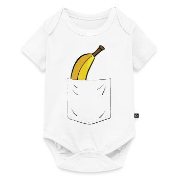 Banane dans la poche - Body à manches courtes Premium Bébé - blanc - Devant