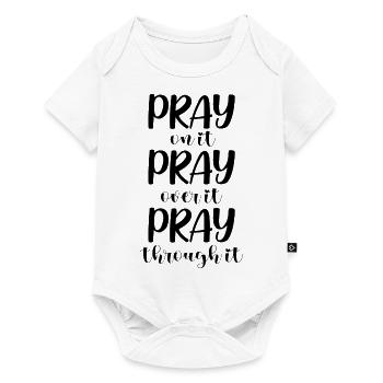 Pray Christian Jesus Christian - Baby Premium short-sleeve bodysuit - white - Front