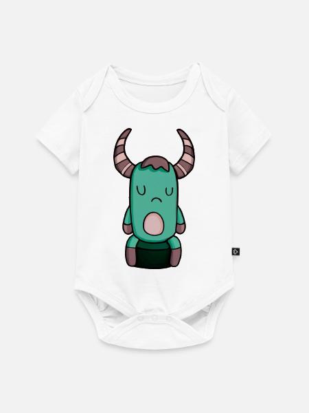 Traurige Monsta - Baby Premium Kurzarmbody - Weiß