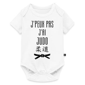 Judo , Judoka , Dojo , Martial Art - Body à manches courtes Premium Bébé - blanc - Devant