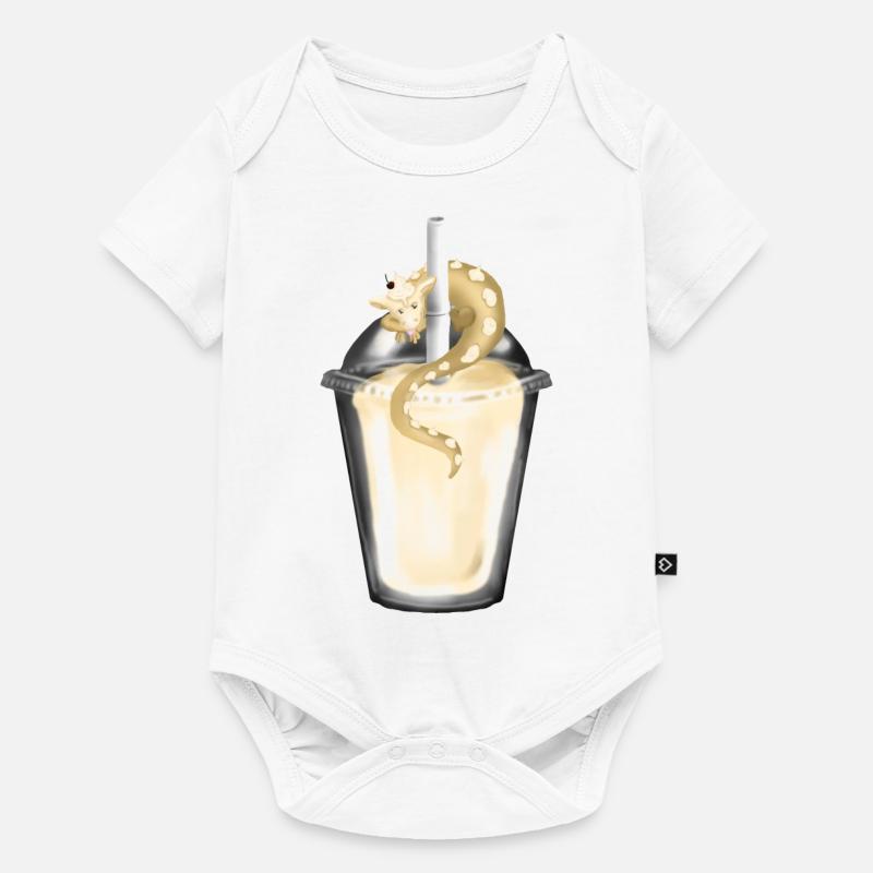 Milkshake avec dragon - Body à manches courtes Premium Bébé - blanc