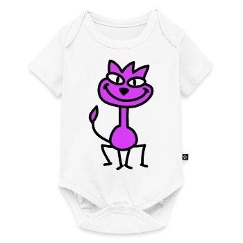 Pretty Cat Looking Happy Cheerful Smiling - Baby Premium short-sleeve bodysuit - white - Front