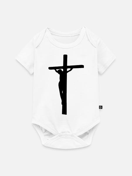 cross jesus - Baby Premium Kurzarmbody - Weiß