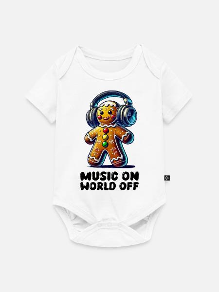Gingerbread Music - Baby Premium Kurzarmbody - Weiß