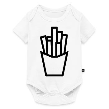 Pommes frites - Baby Premium Kurzarmbody - Weiß - Vorne