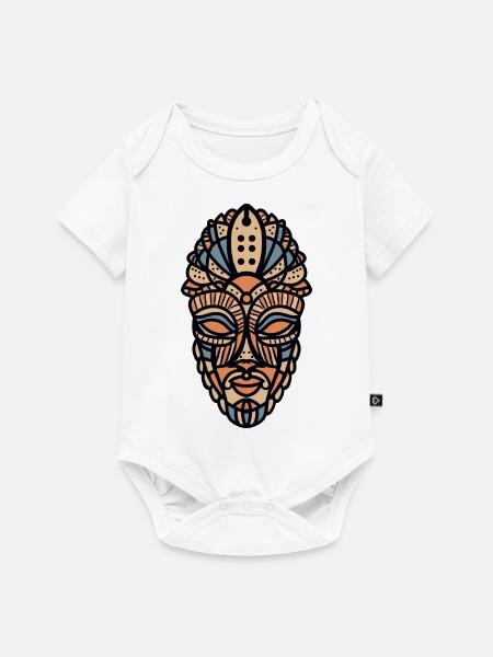 Afrikanische Maske - Baby Premium Kurzarmbody - Weiß