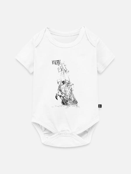 Segelschiff - Baby Premium Kurzarmbody - Weiß