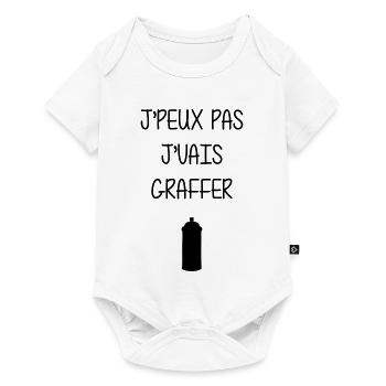 Graffiti / Tag / Writer / Street Art - Baby Premium Kurzarmbody - Weiß - Vorne