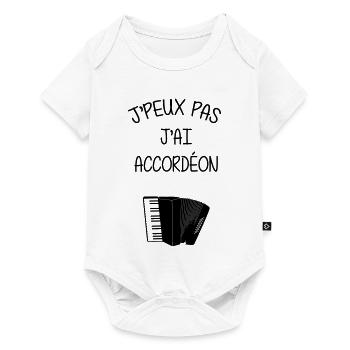 Accordéon / Accordéoniste / Musique / Musicien - Body à manches courtes Premium Bébé - blanc - Devant