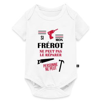 Frère Frangin Frere Naissance Bébé Frérot - Body à manches courtes Premium Bébé - blanc - Devant